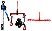 Lashing chains & lever hoists