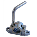 Galvanized clamp for support wheels with corrugated tube