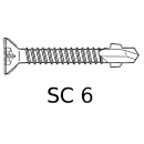 Viti speciali torx autoforanti zincate SC6