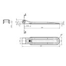 Zawias boczny ocynkowany 270 mm