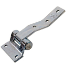 Door hinge, galvanized, offset to screw on, 145 mm long