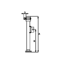 Stopa nosna z polaczeniem szesciokatnym, rura R 57 mm, obciazenie wspornika 1300 kg, A 560 mm, B 406 mm, skok 375 mm