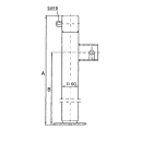 Stopa nosna z szesciokatnym polaczeniem, ocynkowana, rura R 60 x 4 mm kwadratowa