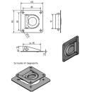 Syrering & returfjeder 105 x 105 mm 800 daN rustfrit...