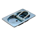 Lashing trough with foldable ring, galvanized, 89 x 129...