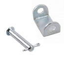 Hinge bracket with hinge pin and split pin