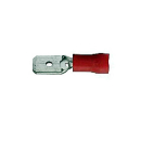 Platte stekker 6,3 mm rood 0,5-1,0 mm