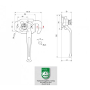 SPP haakse krukslot links, maat 1, ZB-12,...