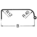 Double axle mudguard profile 12/40