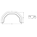 Single-axle mudguard profile 12/40 square