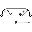 Odbojnice blaszane B190 L900 S600 H280