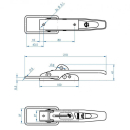 SPP - zamek mimosrodowy, ZB-01, 210 mm, uchwyt okragly, ocynk