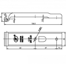 SPP - bordholder, Z-02, 126 mm, krumtap, galvaniseret