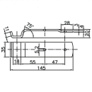 SPP - support de comptoir, Z-02A, 145 mm, coudé,...