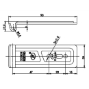 SPP - uchwyt do licznika, Z-06, 90 mm, ocynkowany