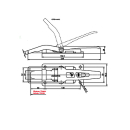 SPP - zamek jezyczkowy, ZB-09, 267 mm, katownik plaski, ocynk