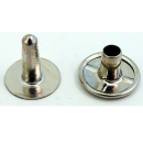 Rivets creux Calott laiton nickel. l 12mm id 3mm...