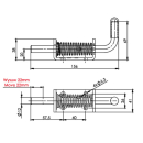 SPP - Federriegelverschluss, ZB-08, 155 mm, verzinkt