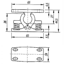 Fermaporta completo, bianco, plastica