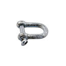 Shackle, galvanized, straight, shackle 6 x 12 x 24 mm,...