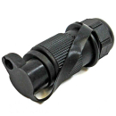 3-pin connector Plastic with rubber grommet