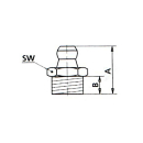 Smarowniczka stozkowa 180 ° H1 M8 x 1,0 SW 9