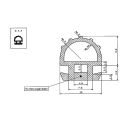 Junta de goma para perfil de cubierta