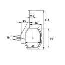 Swiatlo obrysowe Superpoint LED czerwony/bialy przewód 1,75m 24V