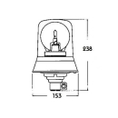 Gyrophare 12 / 24V orange