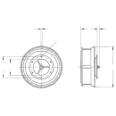 Obrotowy wentylator dachowy z tworzywa sztucznego, Ø 250 mm