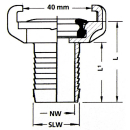 Racor de manguera de agua con conector de manguera