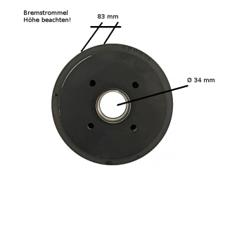 Beben hamulcowy odpowiedni do Knott 200 x 50, RA: 100 x 4 otwory, typ 20-2425/1