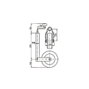 Kolo podporowe R 48 mm 225 x 70, obciazenie podporowe kola z pelnej gumy: 150 kg