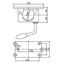 Winterhoff cast support wheel holder Ø 48 mm with...