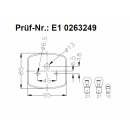 Geka lamp BBSK95L links met kentekenverlichting