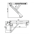 Winterhoff - draaibare steun, 500 kg, rechts, lengte 480...