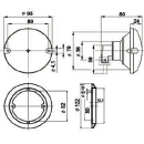 Flashing light BL 710/2 a, lens, clear glass, central...