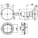 Fendinebbia posteriore, SN 710-W, vetro trasparente,...