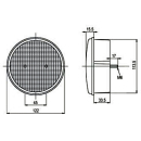 Tylny reflektor przeciwmgielny / odblaskowy czerwony, SNR 730/12 LED z przewodem przylaczeniowym 500 mm