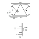 Coda sinistra Multipoint II 5 poli, freno, indicatore,...