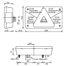 Multipoint 5 LED rechts Schluss-Brems-Blink RFS KZL,...