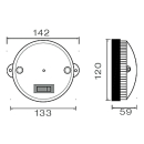 Aspöck - Luce interna Inpoint con interruttore