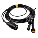 Cable set 5 m long. with PVC plug, 7-pin with outlet...