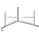 Zestaw kabli 9,5 metra z wtyczka PVC, 7-pin z gniazdem do podlaczenia DC